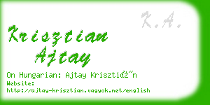 krisztian ajtay business card